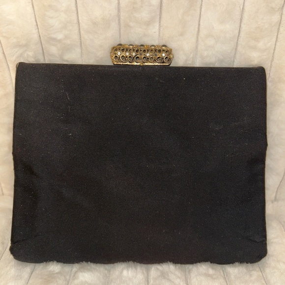 Koret 1930's VINTAGE Black and Gold Clutch with Elegant Design - Picture 1 of 10